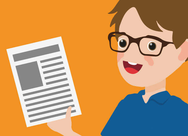 Illustration of an Ysgol Trefonnen pupil